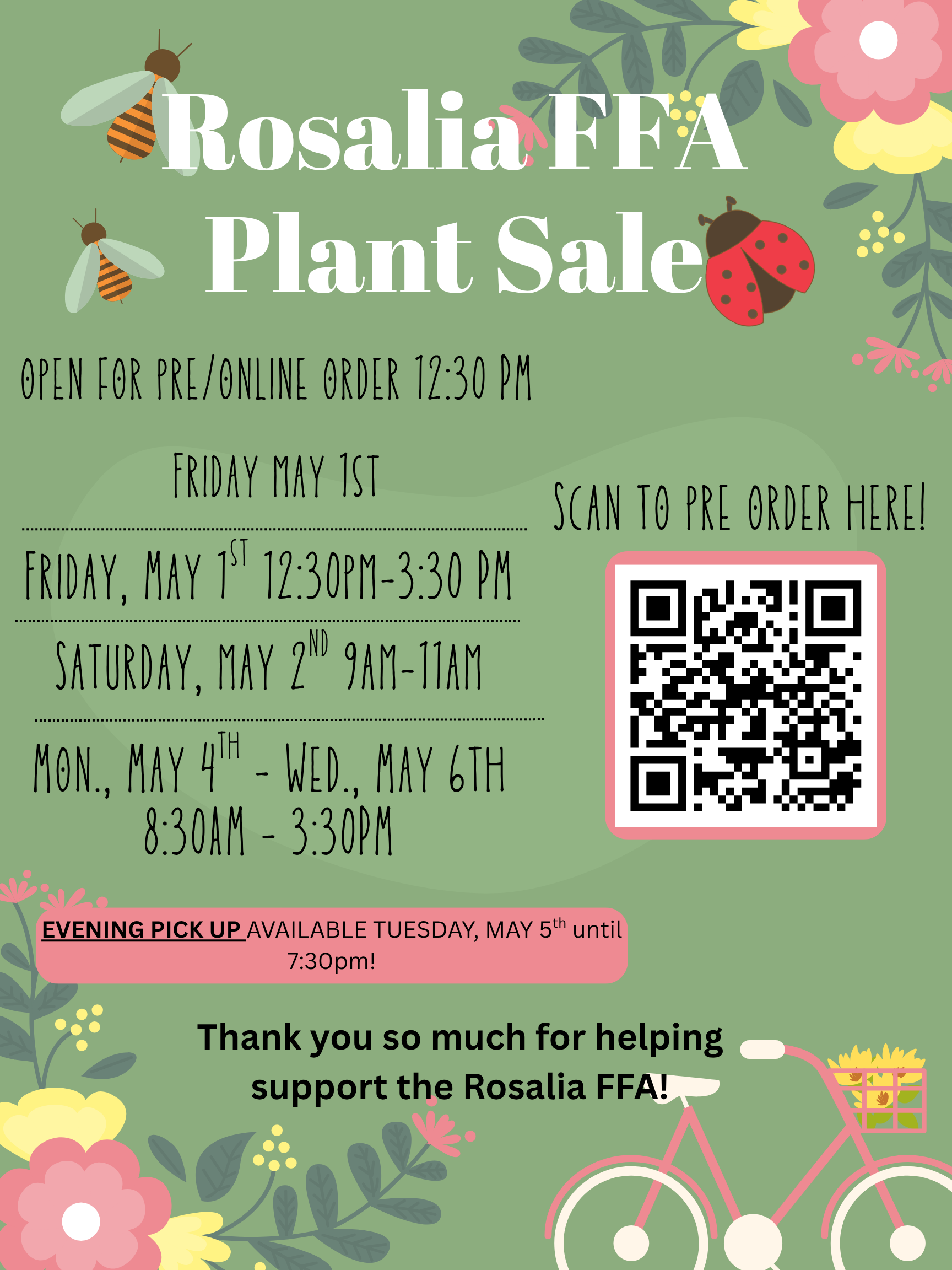 Rosalia FFA Plant Sale